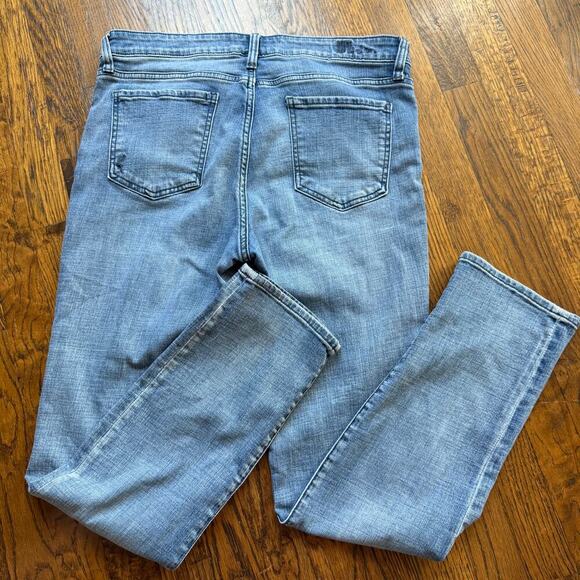 Kut from the Kloth Katy Boyfriend Jeans Size 12 Medium Wash Light Distressing - Picture 6 of 7
